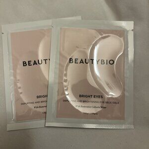 BEAUTYBIO Bright Eyes Depuffing & Brightening Eye Gels 2 Pairs new sealed